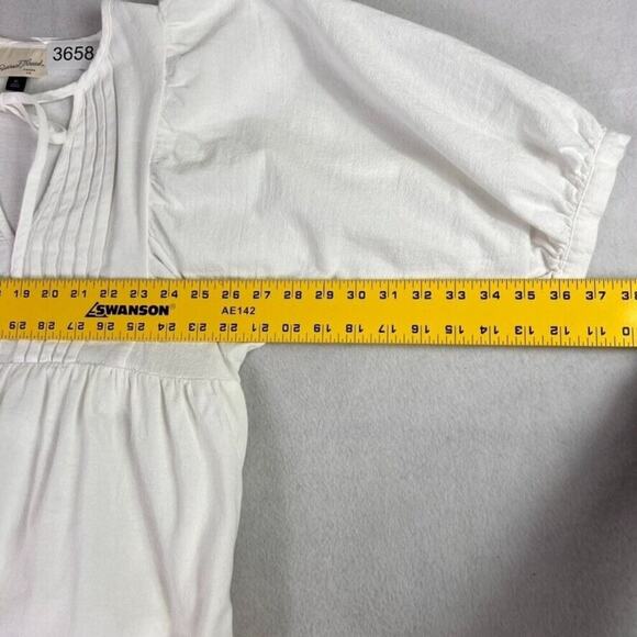 Universal Thread Dress XS White Puff Sleeve Peasant Necktie Cottage Core - Picture 5 of 14